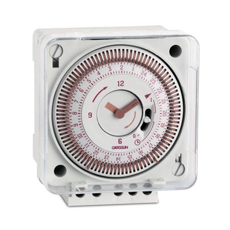 Analoge schakelklok voor paneelbouw